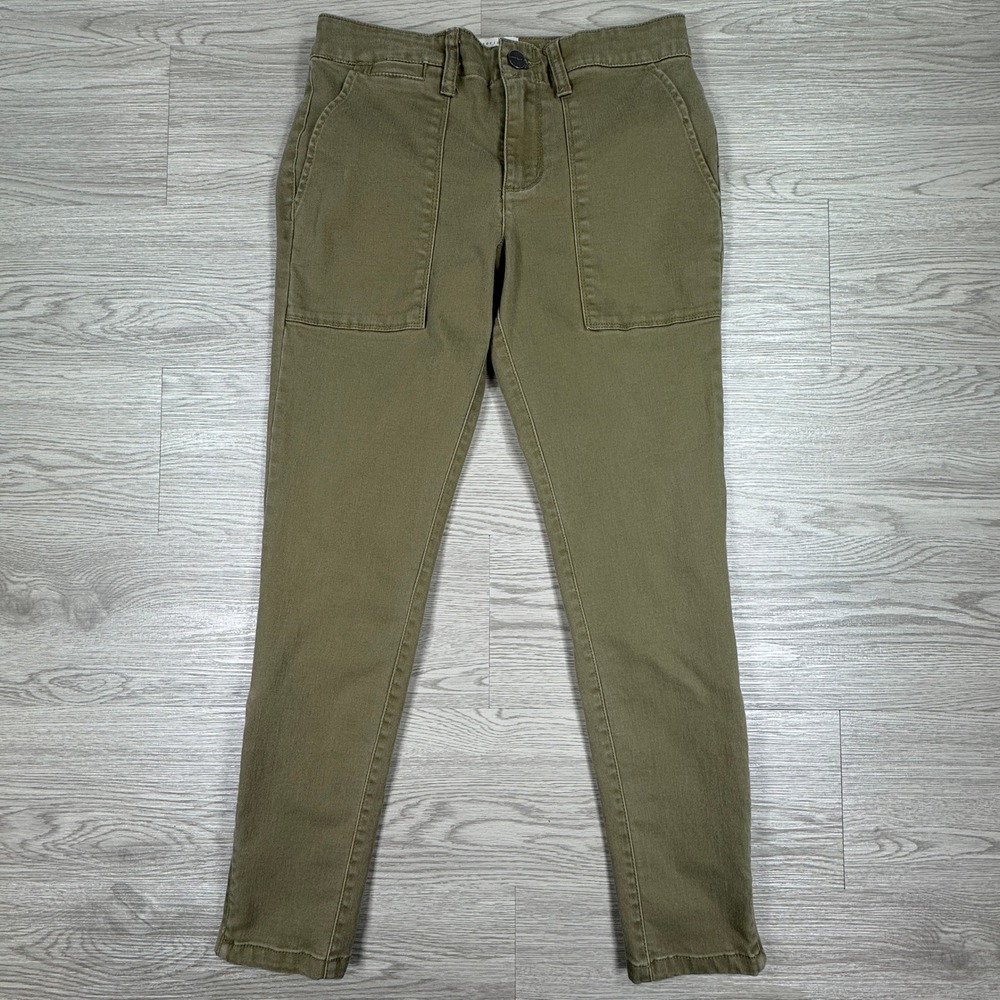 Sanctuary Women Pants Standard Surplus Olive Green 24 Skinny Ankle Zip Cargo‎